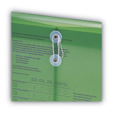 Smead™ Poly String and Button Interoffice Envelopes, Open-End (Vertical), 9.75 x 11.63, Transparent Green, 5/Pack (SMD89543) Pack of 5 Envelopes