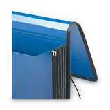Smead™ Poly Premium Wallets, 5.25" Expansion, 1 Section, Elastic Cord Closure, Letter Size, Navy Blue (SMD71503) Each