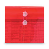 Smead™ Poly String and Button Interoffice Envelopes, Open-Side (Horizontal), 9.75 x 11.63, Transparent Red, 5/Pack (SMD89527) Pack of 5