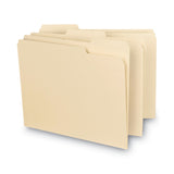 Smead™ Interior File Folders, 1/3-Cut Tabs: Assorted, Letter Size, 0.75" Expansion, Manila, 100/Box (SMD10230) Box of 100