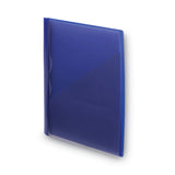 Smead™ Clear Front Poly Report Cover, Double-Prong Fastener, 0.5" Capacity, 8.5 x 11, Clear/Blue, 5/Pack (SMD86011) Pack of 5