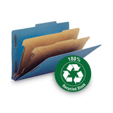 Smead™ Recycled Pressboard Classification Folders, 2" Expansion, 2 Dividers, 6 Fasteners, Letter Size, Dark Blue, 10/Box (SMD14062) Box of 10