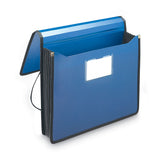 Smead™ Poly Premium Wallets, 5.25" Expansion, 1 Section, Elastic Cord Closure, Letter Size, Navy Blue (SMD71503) Each