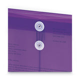 Smead™ Poly String and Button Interoffice Envelopes, Open-End (Vertical), 9.75 x 11.63, Transparent Purple, 5/Pack (SMD89544) Pack of 5 Envelopes