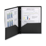 Smead™ Poly Two-Pocket Folder with Fasteners, 180-Sheet Capacity, 11 x 8.5, Black, 25/Box (SMD87725) Box of 25