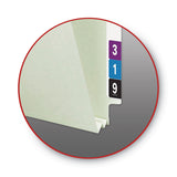 Smead™ End Tab Pressboard Classification Folders, Two SafeSHIELD Coated Fasteners, 2" Expansion, Letter Size, Gray-Green, 25/Box (SMD34715) Box of 25