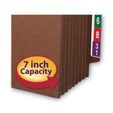 Smead™ Heavy-Duty Redrope End Tab TUFF Pockets, 7" Expansion, Legal Size, Redrope, 5/Box (SMD74795) Pack of 5
