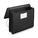 Smead™ Poly Premium Wallets, 5.25" Expansion, 1 Section, Elastic Cord Closure, Letter Size, Black (SMD71500) Each