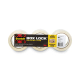 Scotch® Box Lock Shipping Packaging Tape, 3" Core, 1.88" x 54.6 yds, Clear, 3/Pack (MMM39503) Pack of 3