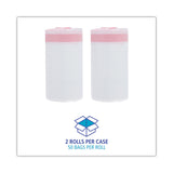 Boardwalk® Drawstring Kitchen Bags, 13 gal, 0.8 mil, White, 50 Bags/Roll, 2 Rolls/Carton (BWK1DK100) Case of 100