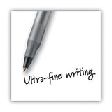 BIC® Round Stic Xtra Precision Ballpoint Pen, Stick, Fine 0.8 mm, Black Ink, Smoke Barrel, Dozen (BICGSF11BK) 1 Dozen