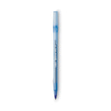 BIC® Round Stic Xtra Life Ballpoint Pen Value Pack, Stick, Medium 1 mm, Blue Ink, Translucent Blue Barrel, 60/Box (BICGSM609BE) Pack of 60