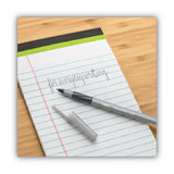 BIC® Round Stic Grip Xtra Comfort Ballpoint Pen, Easy-Glide, Stick, Medium 1.2 mm, Black Ink, Gray/Black Barrel, Dozen (BICGSMG11BK) 1 Dozen