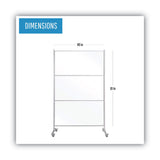 Bi-silque Protector Series Mobile Glass Panel Divider, 80.3 x 22 x 50, Clear/Aluminum (BVCDSP273046) Each