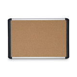 MasterVision® Tech Cork Board, 48 x 36, Tan Surface, Silver/Black Aluminum Frame (BVCMVI050501) Each