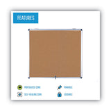 MasterVision® Slim-Line Enclosed Cork Bulletin Board, One Door, 47 x 38, Tan Surface, Aluminum Frame (BVCVT380101150) Each