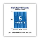 Avery® Binder Spine Inserts, 0.5" Spine Width, 16 Inserts/Sheet, 5 Sheets/Pack (AVE89101) 1 Case of 5