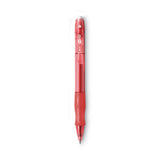 BIC® Gel-ocity Gel Pen, Retractable, Medium 0.7 mm, Red Ink, Translucent Red Barrel, Dozen (BICRLC11RD) 1 Dozen