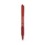 BIC® Soft Feel Ballpoint Pen, Retractable, Medium 1 mm, Red Ink, Red Barrel, Dozen (BICSCSM11RD) 1 Dozen