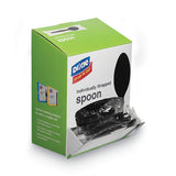 Dixie® Grab’N Go Wrapped Cutlery, Teaspoons, Black, 90/Box (DXETM5W540PK) Pack of 90
