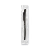 Dixie® Grab’N Go Wrapped Cutlery, Knives, Black, 90/Box, 6 Box/Carton (DXEKM5W540) Case of 6