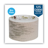 Dixie® Pathways Soak Proof Shield Heavyweight Paper Plates, 8.5" dia, Green/Burgundy, 125/Pack (DXESXP9PATHPK) Pack of 125