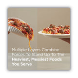 Dixie® Pathways Soak Proof Shield Heavyweight Paper Plates, WiseSize, 10.13" dia, Green/Burgundy, 500/Carton (DXESXP10PATH) Case of 500