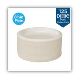 Dixie® Paper Dinnerware, Plates, White, 8.5" dia, 125/Pack (DXEDBP09W) Pack of 125