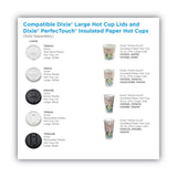 Dixie® Dome Drink-Thru Lids, Fits 10 oz to 20 oz Dixie Paper Hot Cups, White, 100/Pack (DXED9542PK) Pack of 100