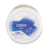 Dixie® Paper Dinnerware, Plates, White, 8.5" dia, 125/Pack (DXEDBP09W) Pack of 125