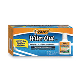 BIC® Wite-Out Extra Coverage Correction Fluid, 20 mL Bottle, White, Dozen (BICWOFEC12WE) Case of 12