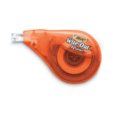 BIC® Wite-Out EZ Correct Correction Tape Value Pack, Non-Refillable, Blue/Orange Applicators, 0.17" x 472", 18/Pack (BICWOTAP18) Pack of 18