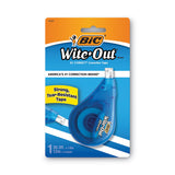 BIC® Wite-Out EZ Correct Correction Tape, Non-Refillable, Blue Applicator, 0.17" x 472" (BICWOTAPP11) Each