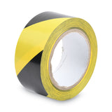 Tatco Hazard Marking Aisle Tape, 2" x 108 ft, Black/Yellow (TCO14711) Each