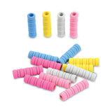 Tatco Ribbed Pencil Cushions, 1.75" Long, Assorted Colors, 50/Box (TCO19711) Box of 50