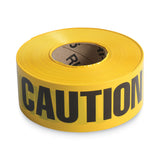 Tatco Caution Barricade Safety Tape, 3" x 1,000 ft, Black/Yellow (TCO10700) Each