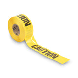 Tatco Caution Barricade Safety Tape, 3" x 1,000 ft, Black/Yellow (TCO10700) Each