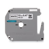 Brother P-Touch® M Series Tape Cartridge for P-Touch Labelers, 0.47" x 26.2 ft, Black on White (BRTM231) Each