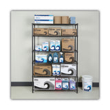 Alera® NSF Certified 6-Shelf Wire Shelving Kit, 48w x 18d x 72h, Black Anthracite (ALESW664818BA) Each