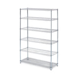Alera® NSF Certified 6-Shelf Wire Shelving Kit, 48w x 18d x 72h, Silver (ALESW664818SR) Each