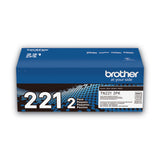Brother TN2212PK Toner, 2,500 Page-Yield, Black, 2/Pack (BRTTN2212PK) Pack of 2
