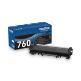 Brother TN760 High-Yield Toner, 3,000 Page-Yield, Black (BRTTN760) Each