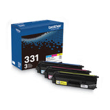 Brother TN3313PK Toner, 1,500 Page-Yield, Cyan/Magenta/Yellow (BRTTN3313PK) Pack of 3