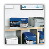 Brother TN6602PK High-Yield Toner, 2,600 Page-Yield, Black, 2/Pack (BRTTN6602PK) Pack of 2