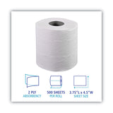 Boardwalk® 2-Ply Toilet Tissue, Septic Safe, White, 156.25 ft Roll Length, 500 Sheets/Roll, 96 Rolls/Carton (BWK6150) Case of 96