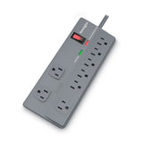 Kensington® Guardian Premium Surge Protector, 8 AC Outlets, 6 ft Cord, 1,080 J, Gray (KMW38218) Each
