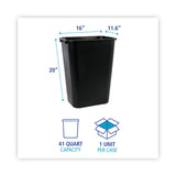 Boardwalk® Soft-Sided Wastebasket, 41 qt, Plastic, Black (BWK41QTWBBLA) Each