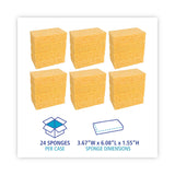 Boardwalk® Medium Cellulose Sponge, 3.67 x 6.08, 1.55" Thick, Yellow, 24/Carton (BWKCS2) Case of 24
