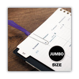 ACCO Paper Clips, Jumbo, Nonskid, Silver, 100 Clips/Box, 10 Boxes/Pack (ACC72585) 10 Boxes of 100