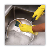 Boardwalk® Scrubbing Sponge, Medium Duty, 3.6 x 6.1, 0.75" Thick, Yellow/Green, Individually Wrapped, 20/Carton (BWK174) Carton of 20